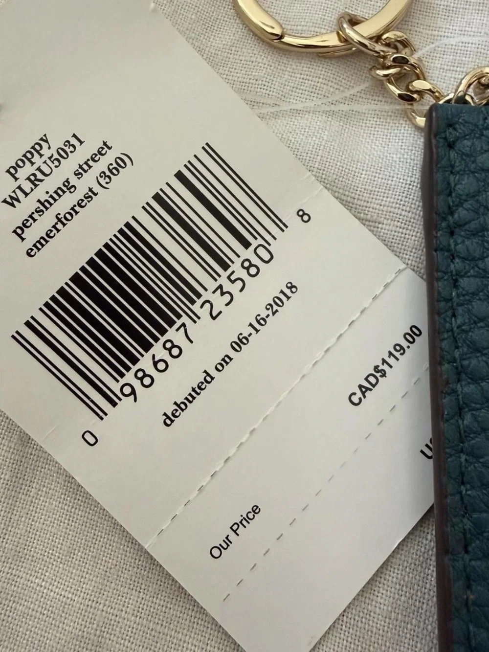 kate spade nwt evergreen